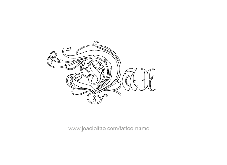 Tattoo Design  Name Dax   