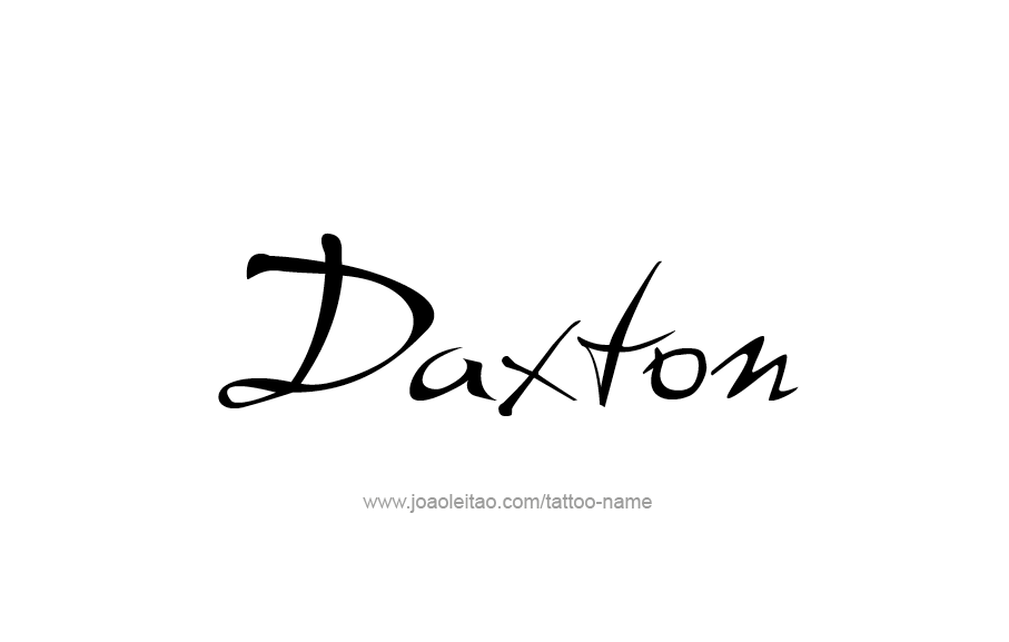 Tattoo Design  Name Daxton   