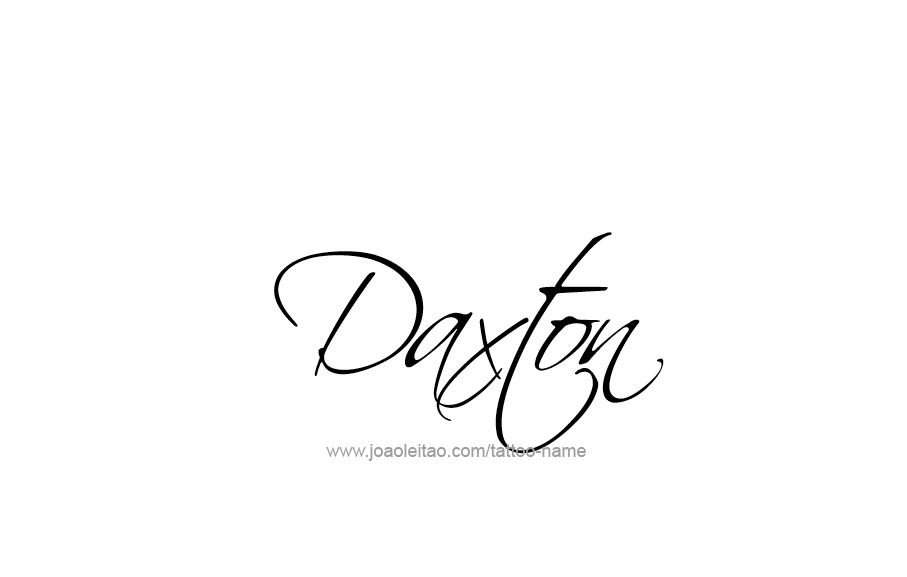 Tattoo Design  Name Daxton   