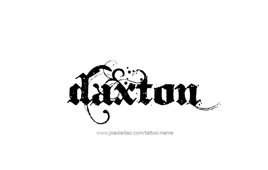 Tattoo Design  Name Daxton   