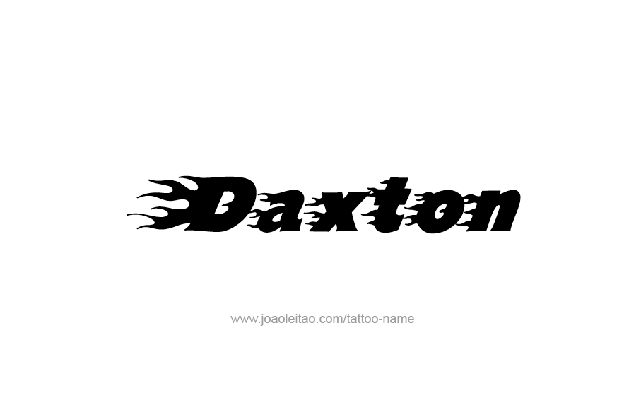 Tattoo Design  Name Daxton   