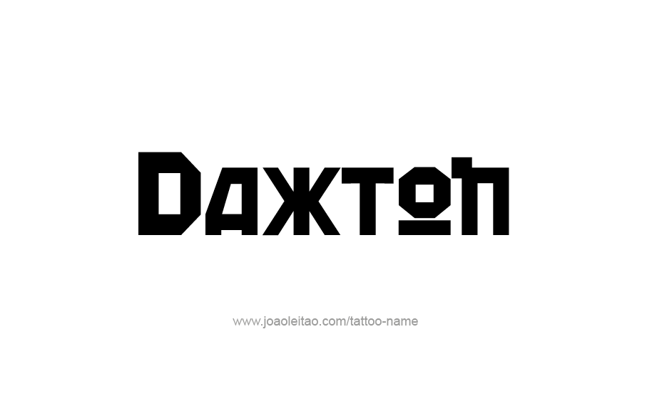 Tattoo Design  Name Daxton   