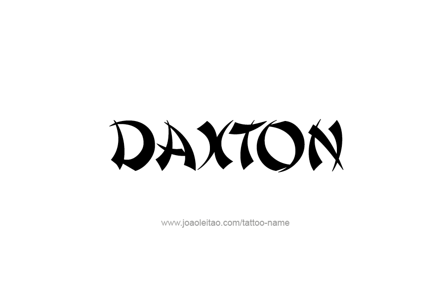 Tattoo Design  Name Daxton