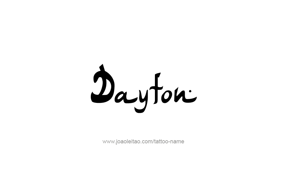 Tattoo Design  Name Dayton   