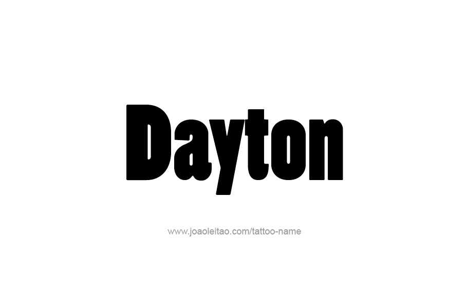 Tattoo Design  Name Dayton   