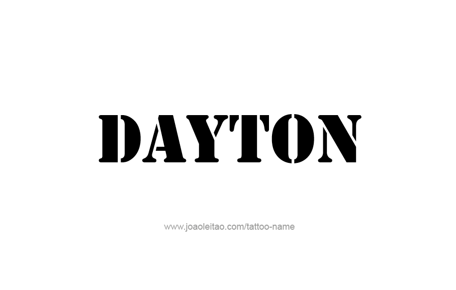 Tattoo Design  Name Dayton   