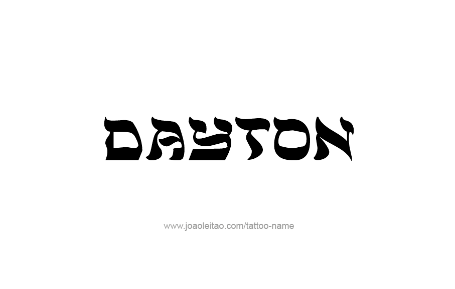 Tattoo Design  Name Dayton   