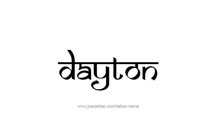 Tattoo Design  Name Dayton   