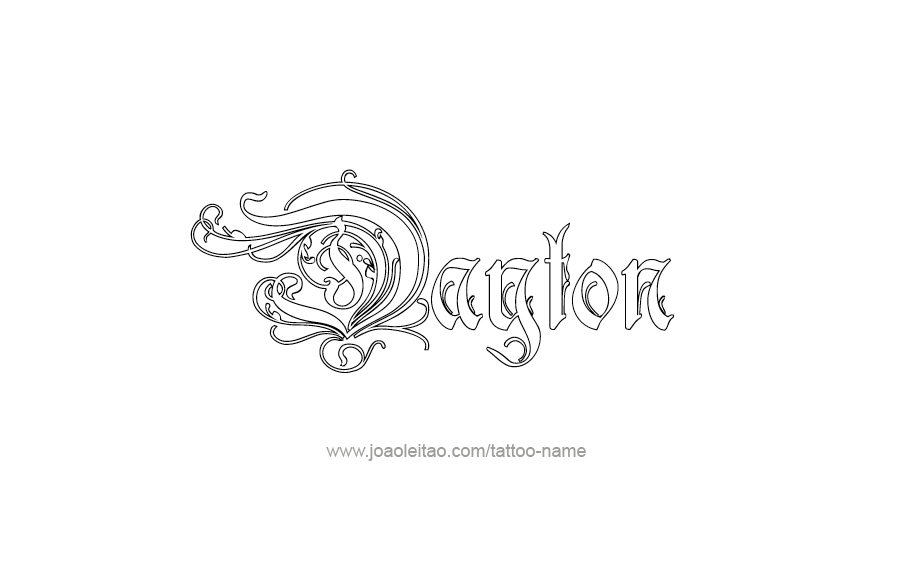 Tattoo Design  Name Dayton   