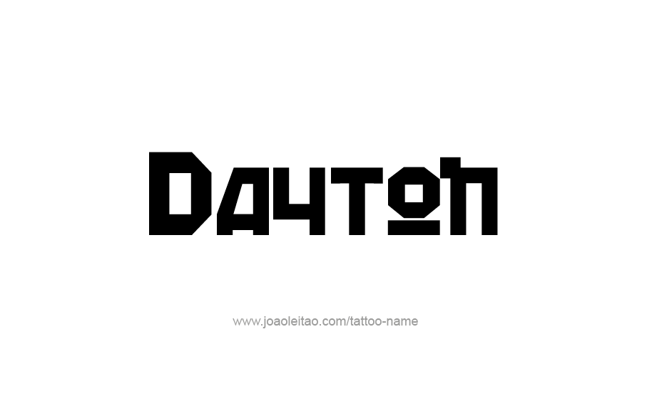 Tattoo Design  Name Dayton   