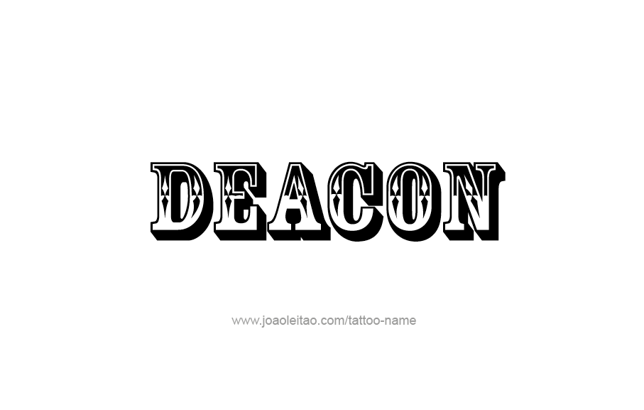 Tattoo Design  Name Deacon   