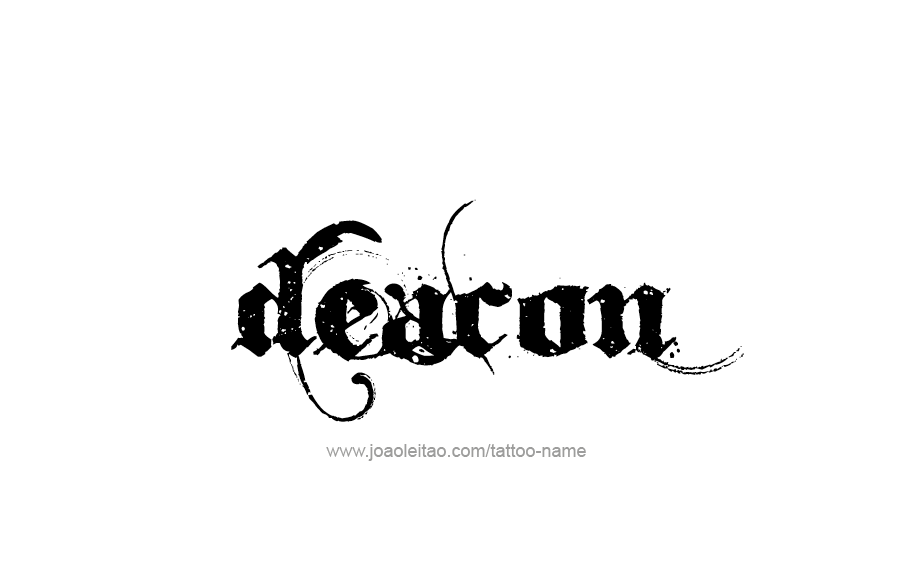 Tattoo Design  Name Deacon   