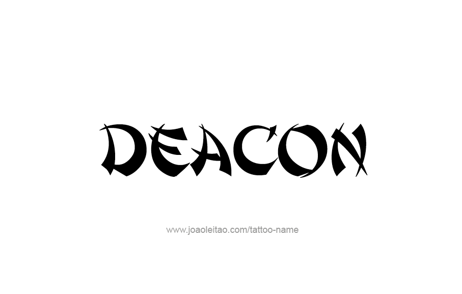 Tattoo Design  Name Deacon