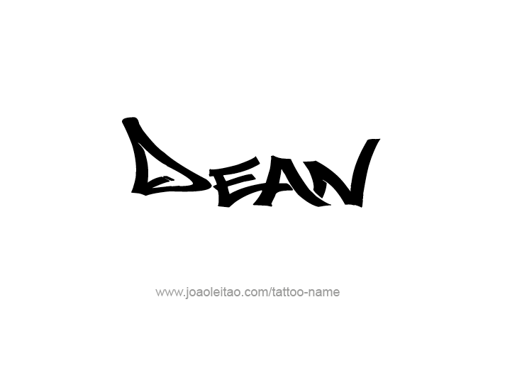 Tattoo Design  Name Dean   