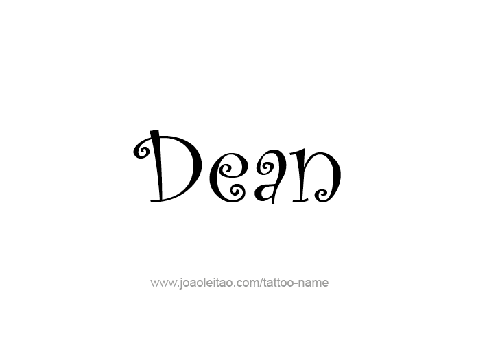 Tattoo Design  Name Dean   