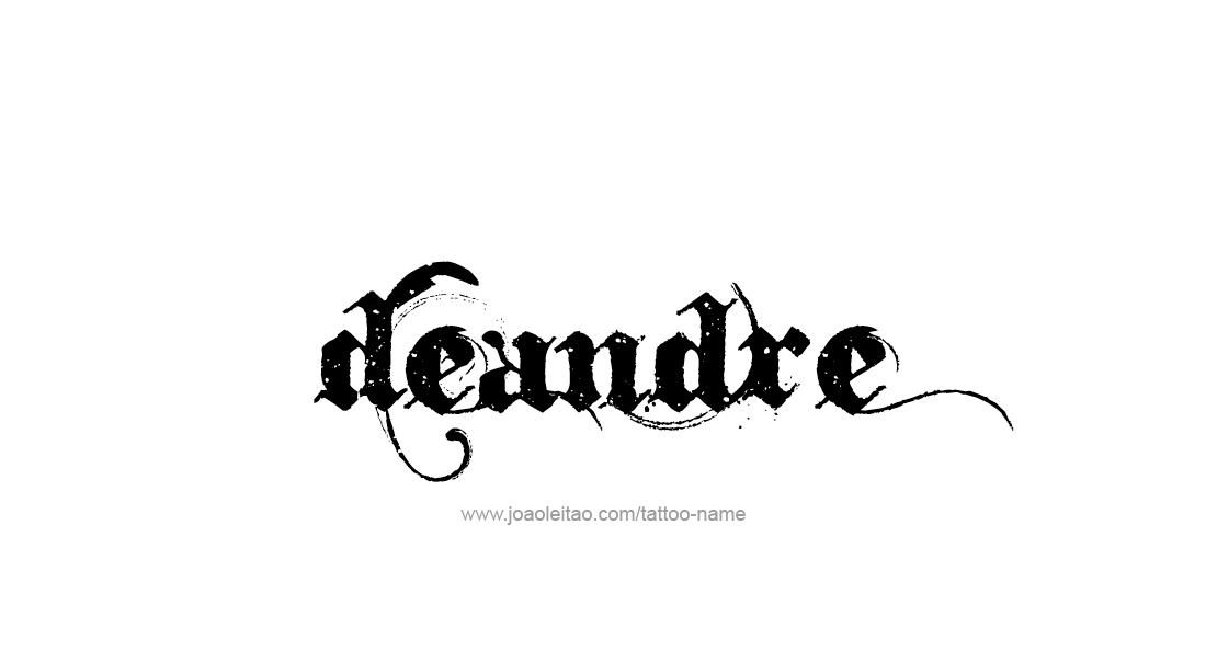 Tattoo Design  Name Deandre   