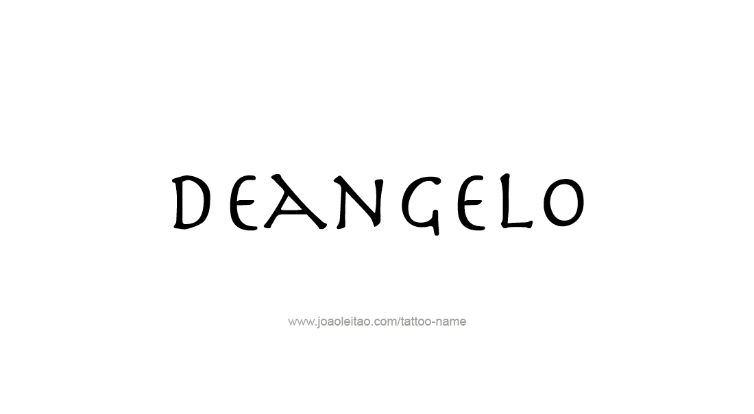 Tattoo Design  Name Deangelo   