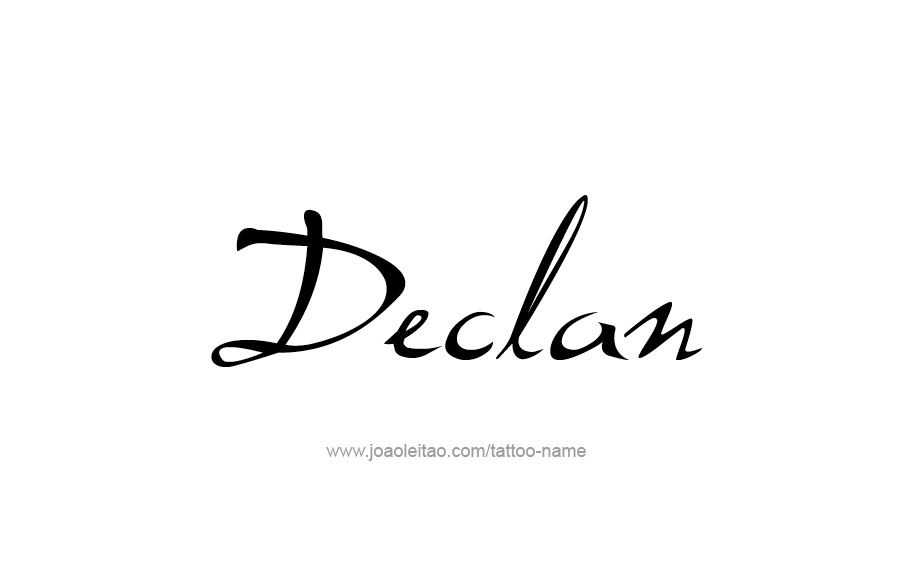 Tattoo Design  Name Declan   