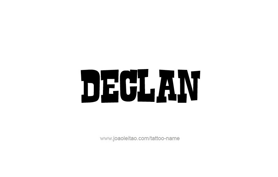 Tattoo Design  Name Declan   