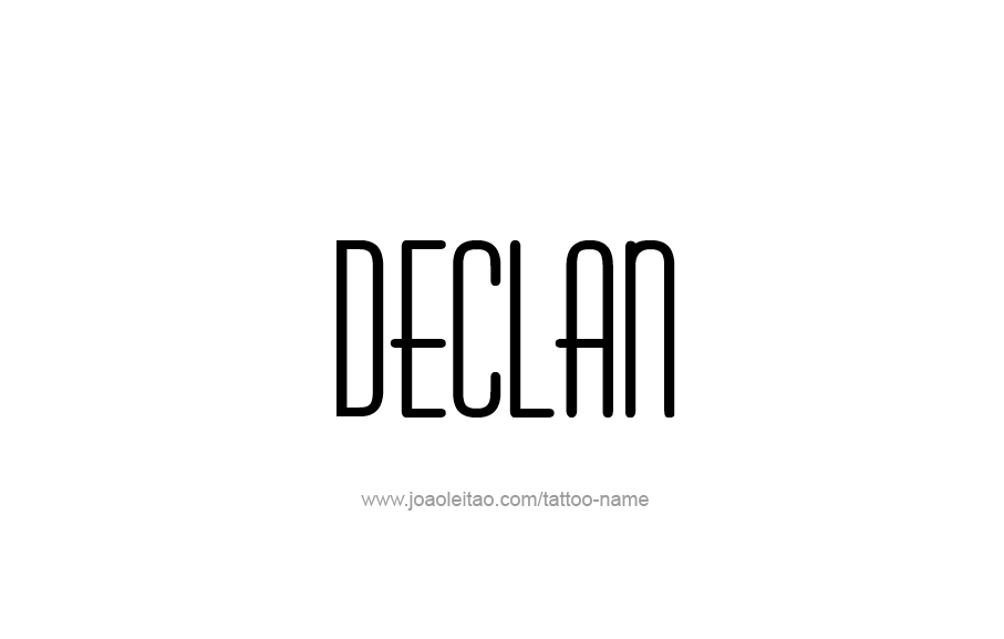 Declan Name Tattoo Designs