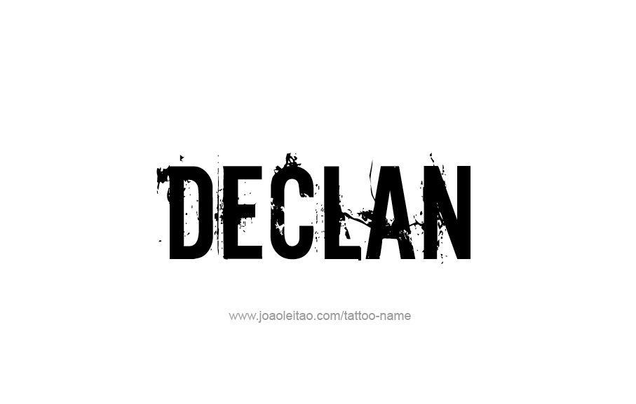 Tattoo Design  Name Declan   