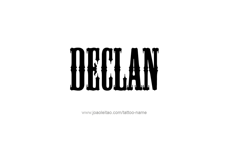 Tattoo Design  Name Declan   