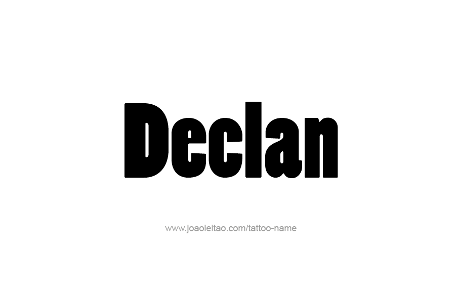 Tattoo Design  Name Declan   