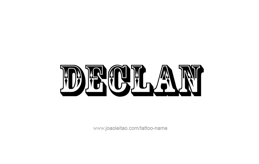 Tattoo Design  Name Declan   