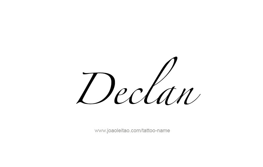 Tattoo Design  Name Declan   