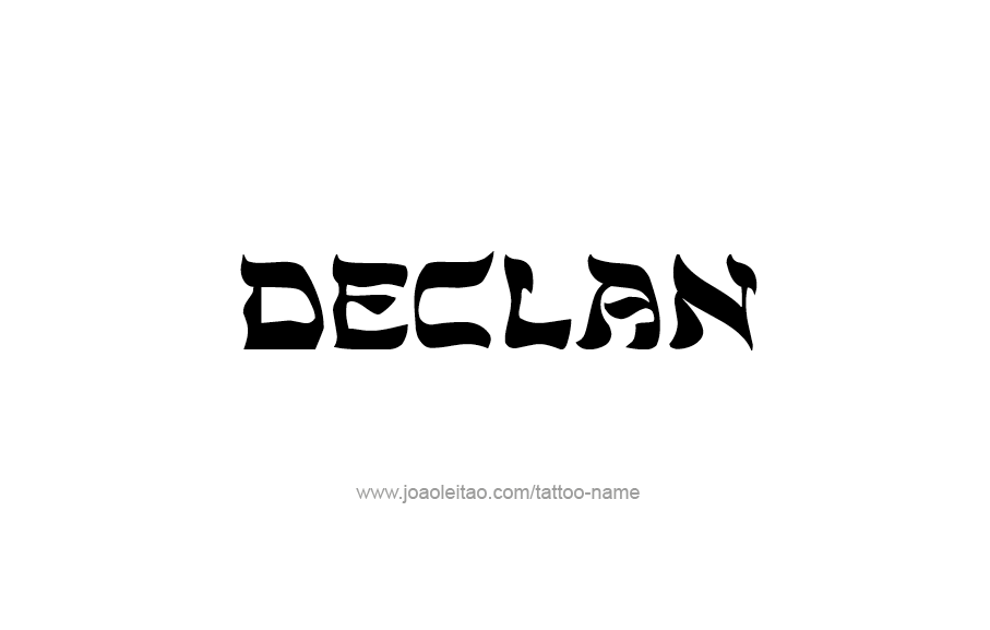 Tattoo Design  Name Declan   