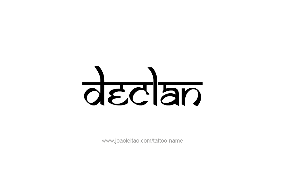 Tattoo Design  Name Declan   