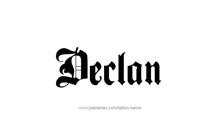 Declan Name Tattoo Designs