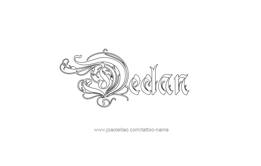 Tattoo Design  Name Declan   