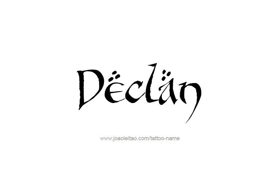 Tattoo Design  Name Declan   