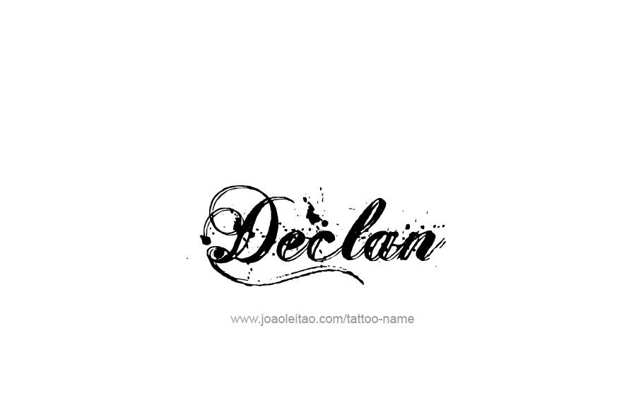 Tattoo Design  Name Declan   