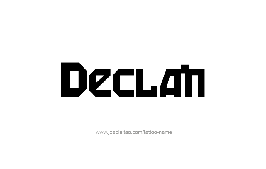 Tattoo Design  Name Declan   