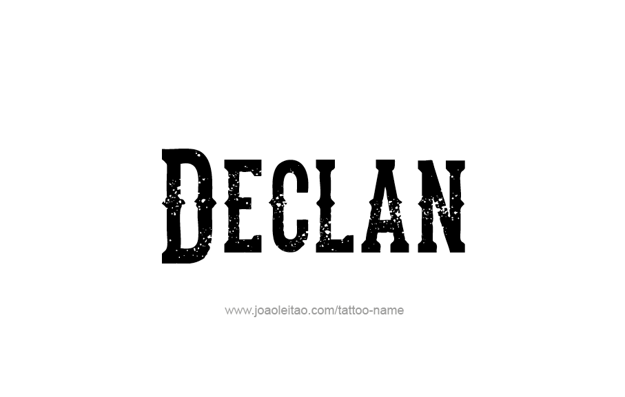 Tattoo Design  Name Declan   