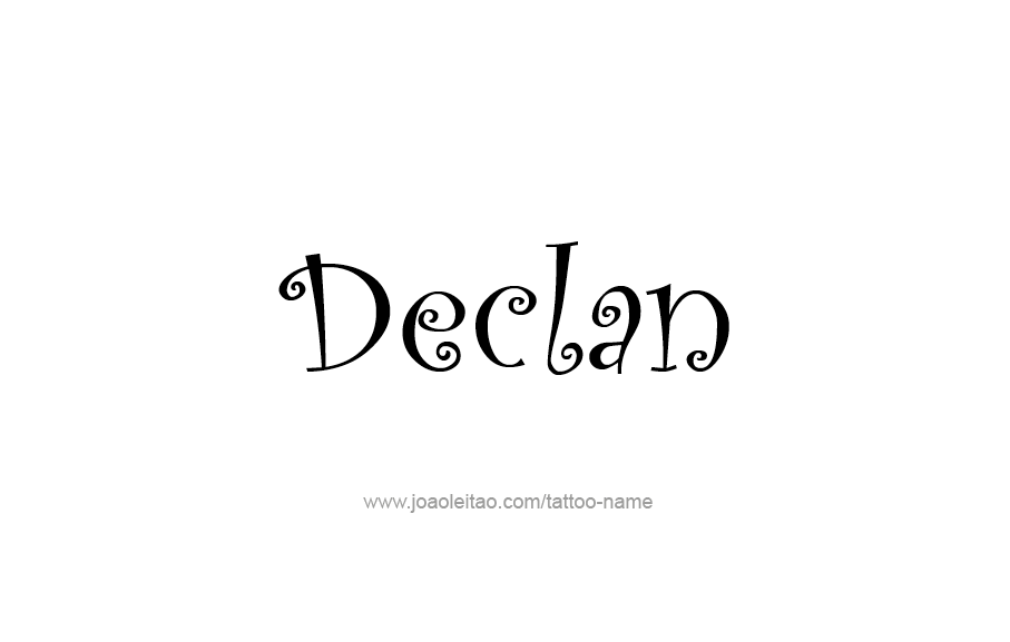 Tattoo Design  Name Declan   