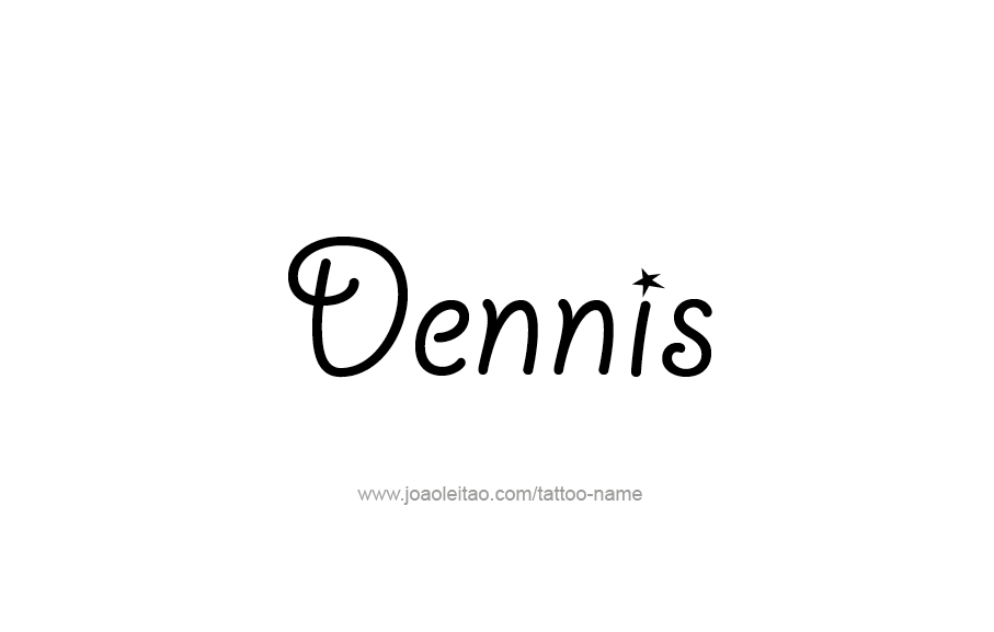 Красивые надписи имени Денис для тату