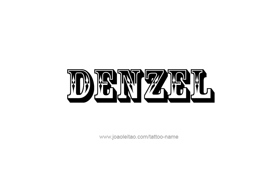 Tattoo Design  Name Denzel   