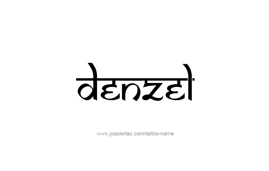 Tattoo Design  Name Denzel   