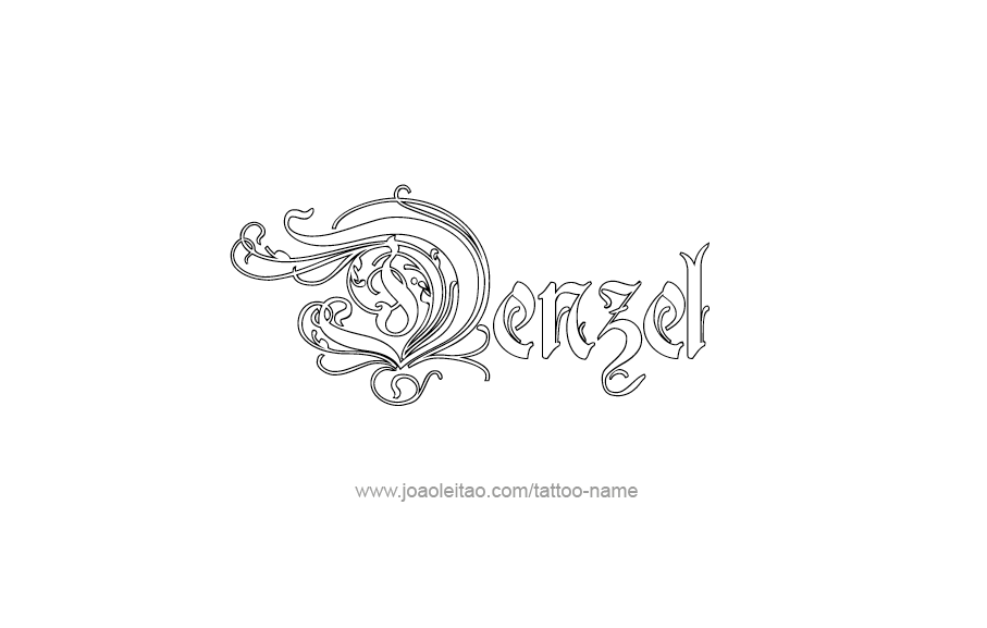 Tattoo Design  Name Denzel   