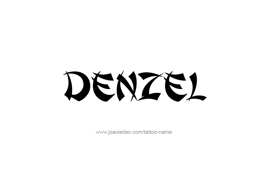 Tattoo Design  Name Denzel