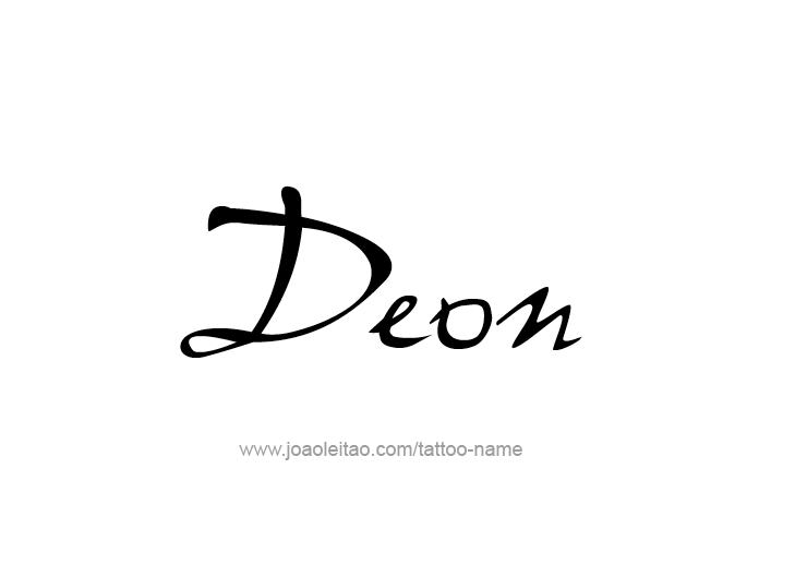 Tattoo Design  Name Deon   