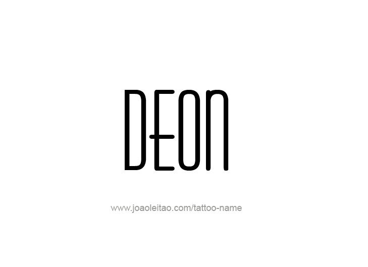 Tattoo Design  Name Deon   