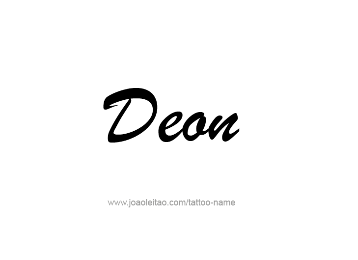 Tattoo Design  Name Deon   