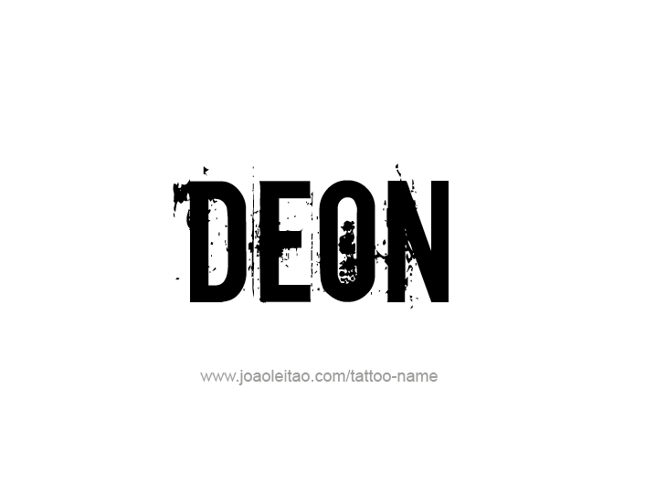 Tattoo Design  Name Deon   