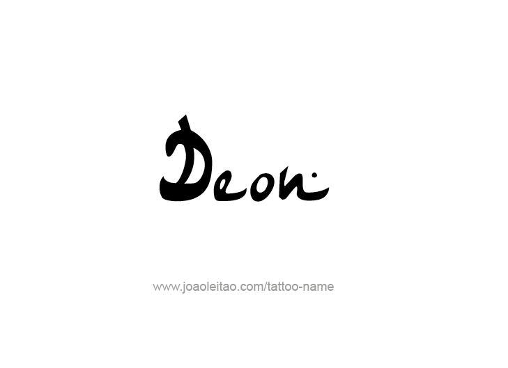 Tattoo Design  Name Deon   