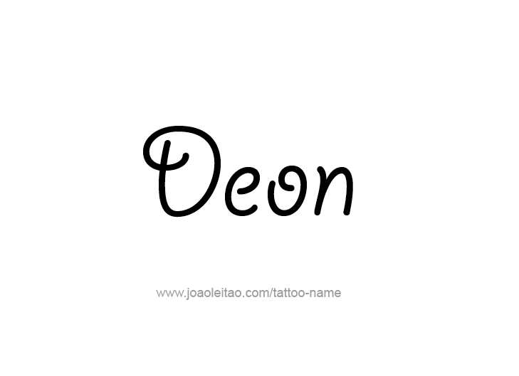 Tattoo Design  Name Deon   