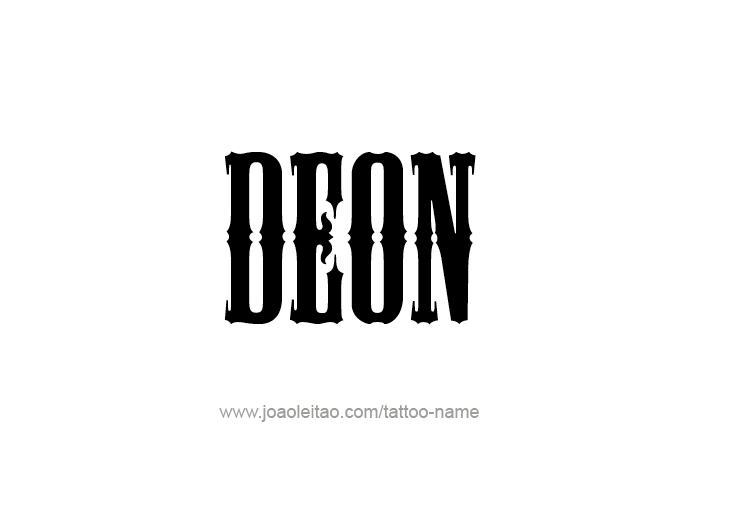 Tattoo Design  Name Deon   